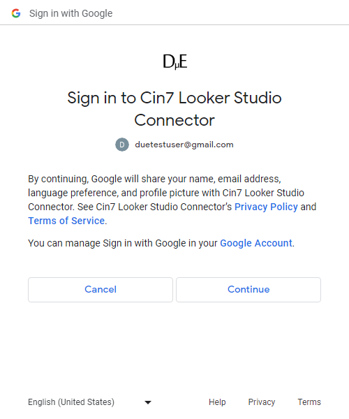Cin7 Google OAuth Continue